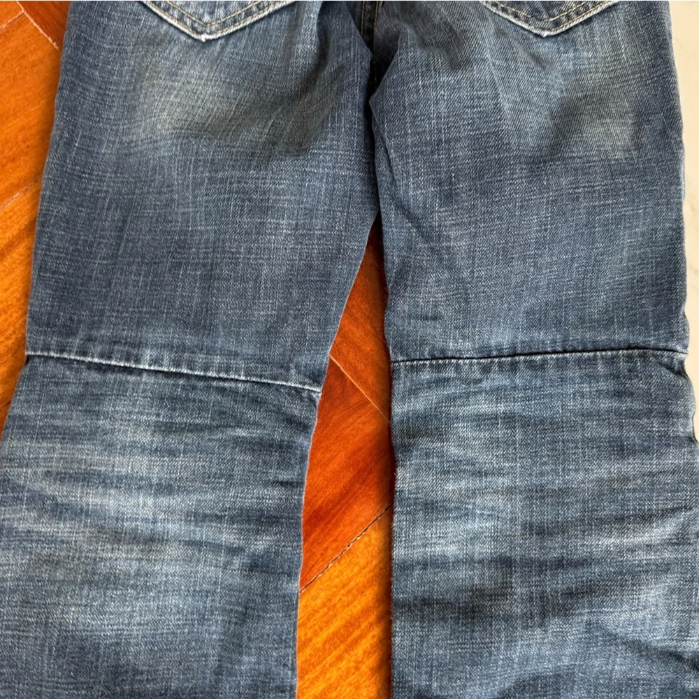 Gap Boys Slouch Jeans Pants 👖 Denim Blue Kids distressed Pant Size - 7 Slim